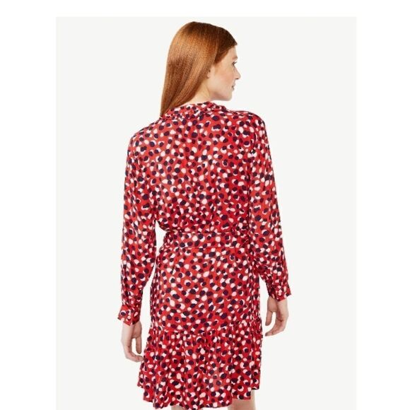 Women’s Tiered Belted Lightweight Mini Dress Size S - Picture 4 of 6